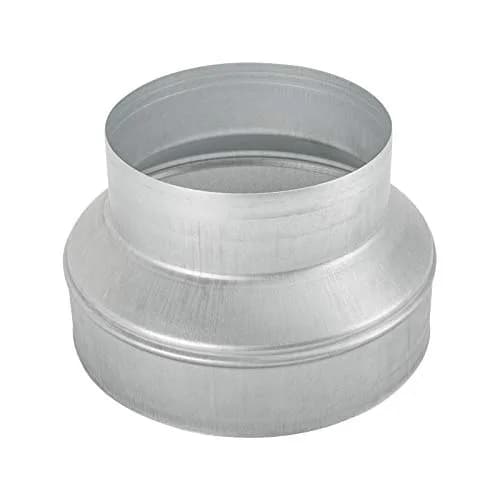 Kikerike Galvanized Steel Duct Reducer 8 inch to 6 inch | HVAC Ventilation Adapter thumbnail 1