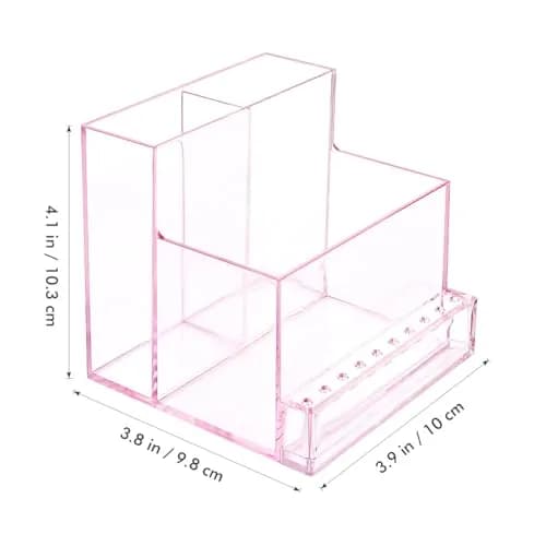 FRCOLOR Nail Drill Holder 10 Holes Pink | Acrylic Nail Organizer for Nails & Bits thumbnail 2