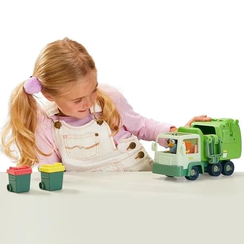 Bluey Garbage Truck - 2.5" Bluey and Bin Man Figures with Playset, Multicolor | ASTM-Tested Toy Playset for Kids 3-6 thumbnail 4