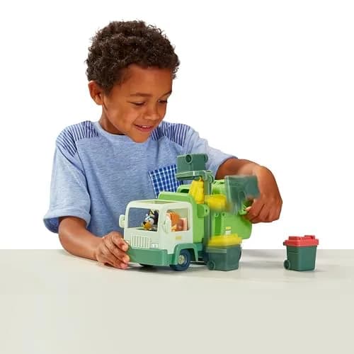 Bluey Garbage Truck - 2.5" Bluey and Bin Man Figures with Playset, Multicolor | ASTM-Tested Toy Playset for Kids 3-6 thumbnail 3