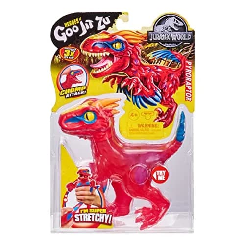 Heroes of Goo Jit Zu - Jurassic World Pyroraptor Stretch Toy 5.48 inches | Super stretchy, no mess, for kids 3-12 thumbnail 2