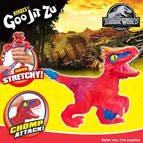 Heroes of Goo Jit Zu - Jurassic World Pyroraptor Stretch Toy 5.48 inches | Super stretchy, no mess, for kids 3-12 thumbnail 3