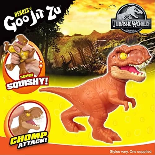 Akedo Heroes of Goo Jit Zu Jurassic World T. Rex Stretch Toy 12 x 6 x 14 cm | Stretchy Dinosaur thumbnail 4