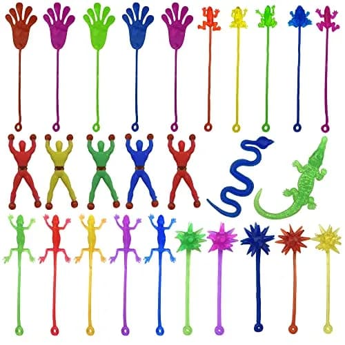 PPXMEEUDC 27PCS Multi-color Multi-style Stretchy Sticky Toys | Fun Party Favors for Kids thumbnail 1