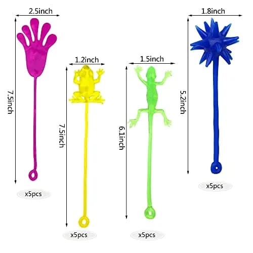 PPXMEEUDC 27PCS Multi-color Multi-style Stretchy Sticky Toys | Fun Party Favors for Kids thumbnail 3