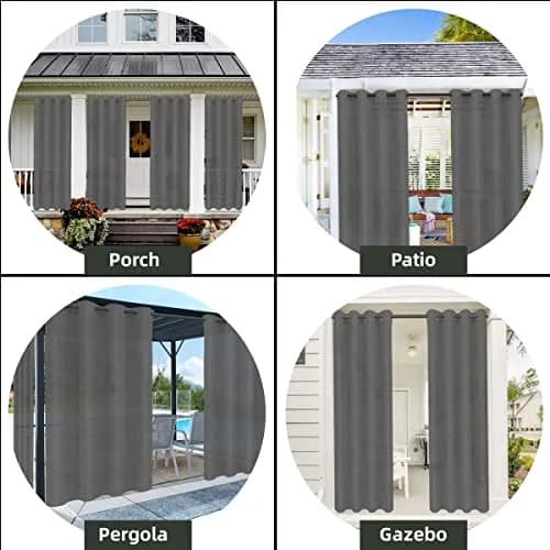 OutdoorLines Waterproof Indoor Outdoor Curtains for Patio | UV & Fade Resistant Polyester, 52"W x 84"L thumbnail 5