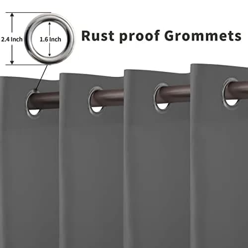 OutdoorLines Waterproof Indoor Outdoor Curtains for Patio | UV & Fade Resistant Polyester, 52"W x 84"L thumbnail 2