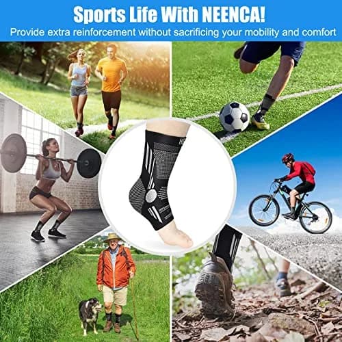 NEENCA Foot & Ankle Brace Socks for Sprained-Ankle Compression Sleeves Set | Medical Grade Support for Pain Relief & Sports Protection thumbnail 5