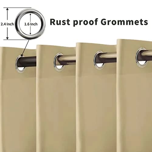 OutdoorLines Waterproof Indoor Outdoor Curtains for Patio | UV & Fade Resistant Polyester, 52W x 108L Inch thumbnail 2
