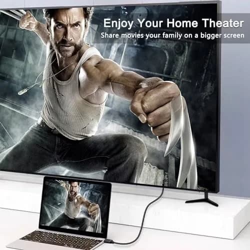 AKWOR USB to HDMI Adapter Cable 2m (6.6ft) | Connects Windows Laptops to Monitors & TVs thumbnail 2