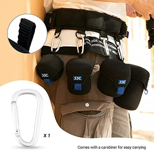 JJC Small Neoprene Camera Lens Pouch Case, Fits Lens up to 3.1 x 4.6 inches | Compact, Splash-Resistant thumbnail 5