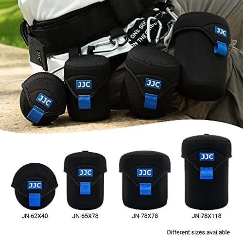 JJC Small Neoprene Camera Lens Pouch Case, Fits Lens up to 3.1 x 4.6 inches | Compact, Splash-Resistant thumbnail 7