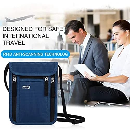 KEAFOLS Travel Pouch Neck Wallet Family Passport Holder Organizer Case with RFID Blocking | Secure Travel Accessory (70-120 chars) thumbnail 6