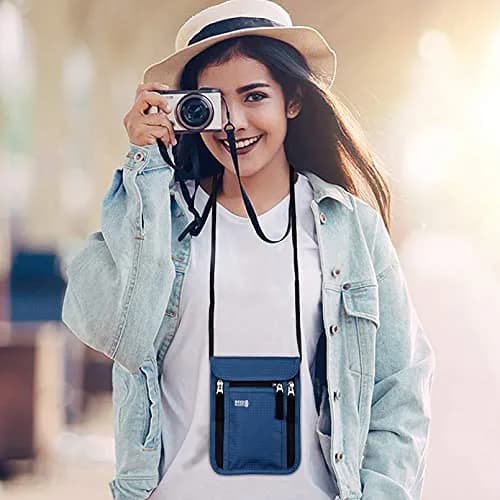 KEAFOLS Travel Pouch Neck Wallet Family Passport Holder Organizer Case with RFID Blocking | Secure Travel Accessory (70-120 chars) thumbnail 2
