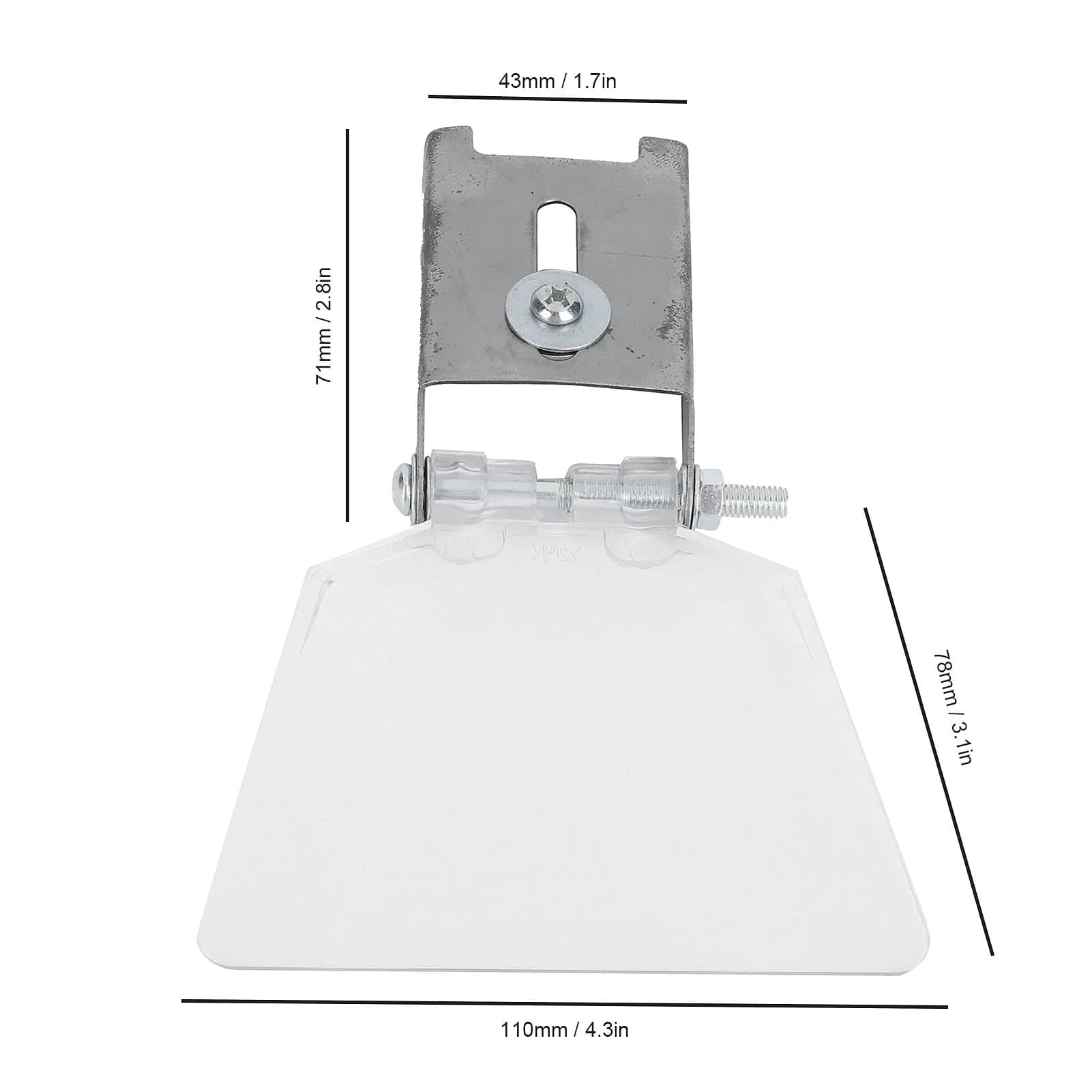 Longzhuo Bench Grinder Eye Shields 2 Pcs | 110mm (4.3in) x 78mm (3.1in) Stainless Steel Safety Guards - view 5