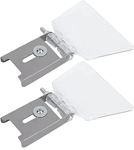Longzhuo Bench Grinder Eye Shields 2 Pcs | 110mm (4.3in) x 78mm (3.1in) Stainless Steel Safety Guards thumbnail 2