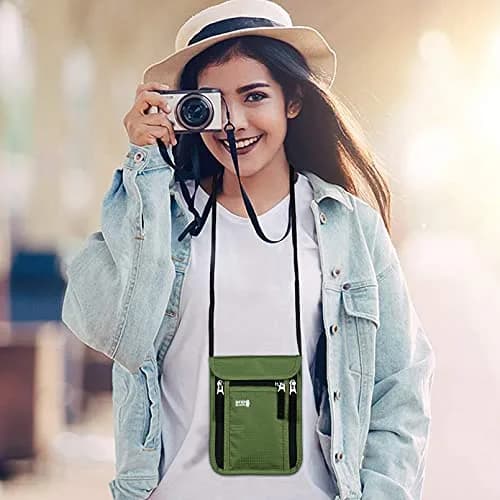 KEAFOLS Travel Pouch Neck Wallet Family Passport Holder Organizer Case with RFID Blocking | Secure Travel Accessory (70-120 chars) thumbnail 2