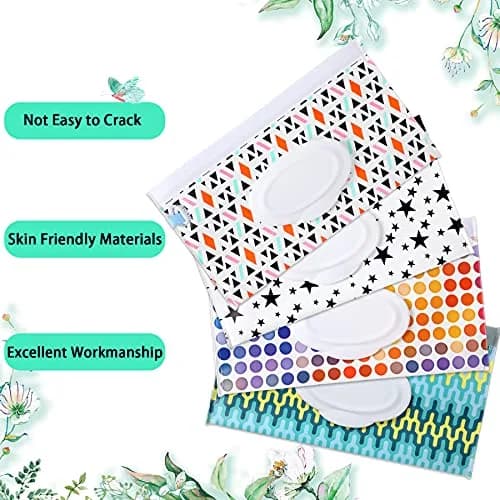 FEBSNOW 4 Pack Baby Wipe Dispenser, Portable Wet Wipe Holder Container | Reusable & Refillable for On-the-Go thumbnail 4