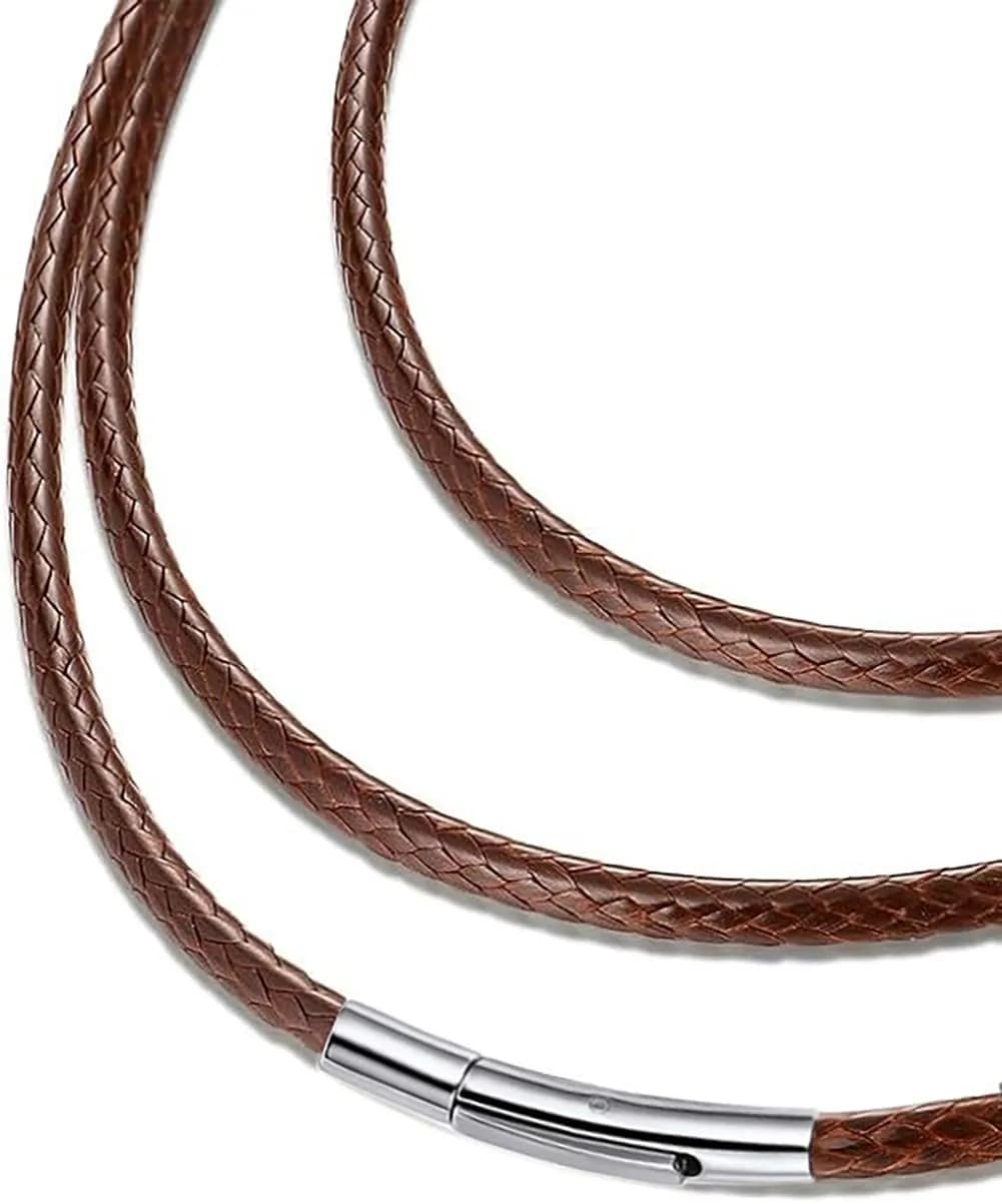 IOYYIO Waterproof Leather Necklace 16-42" | Minimalist, Durable, Waterproof