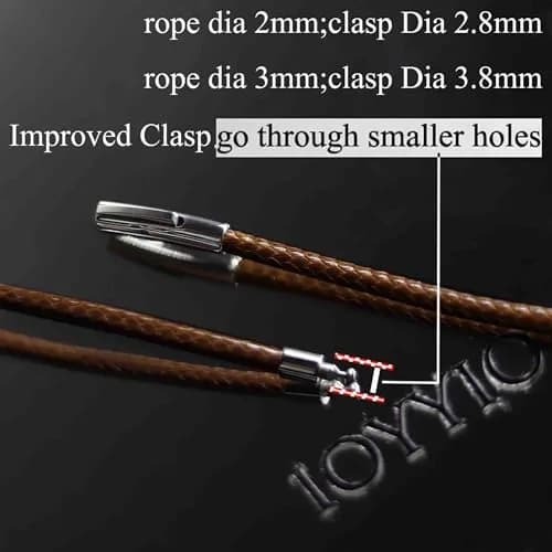 IOYYIO Waterproof Leather Necklace 16-42" | Minimalist, Durable, Waterproof thumbnail 2