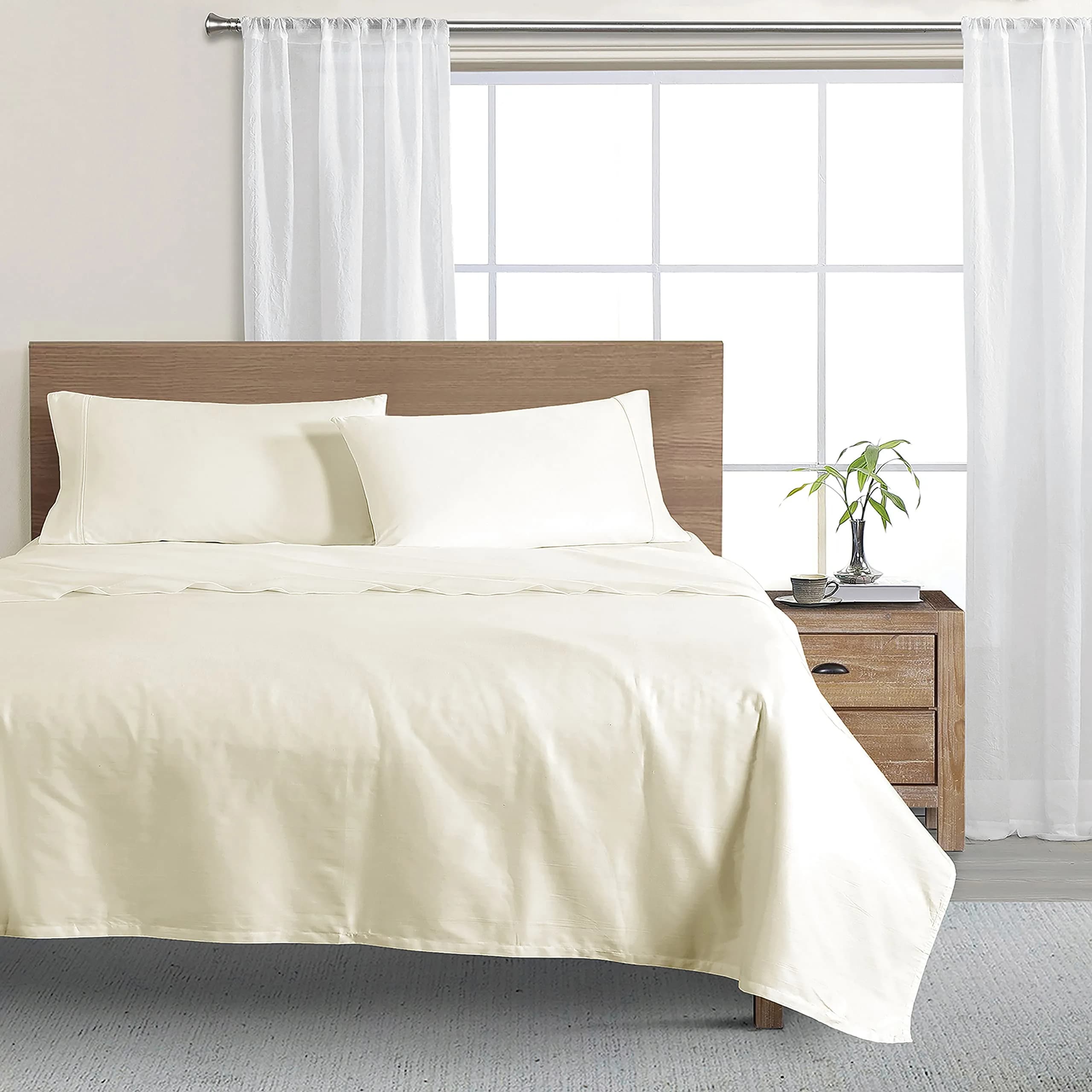 WellBeing 300-Thread-Count Oxywash Sheet Set, Full | Soft, Sustainable & Machine Washable