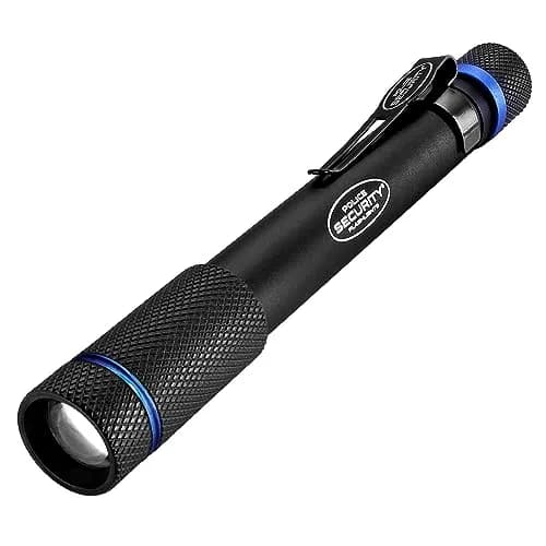 Police Security Aura Black LED Penlight - 270 Lumens | Compact, Water-Resistant & Adjustable Focus thumbnail 1