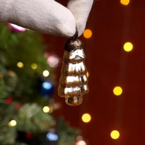 Indian Shelf Retro Distress Glass Christmas Tree Ornaments 25 Pieces (1.5 inches / 3.81 cm) thumbnail 4