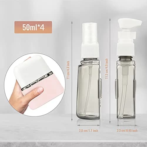 Bpluma Travel Bottles 1.7 oz (4 Pack) Leak Proof Silicone & PET Containers thumbnail 2