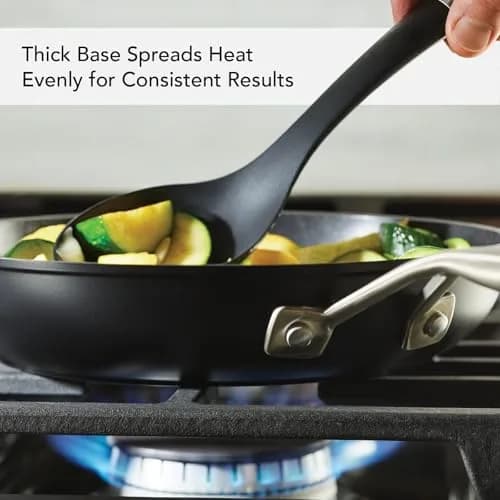 KitchenAid Hard Anodized Induction Nonstick Frying Pan Set With Lid, 8 & 10 Inch Skillets, 2.27 kg (5 lb) | Durable, Even Heating, Dishwasher & Oven Safe thumbnail 4