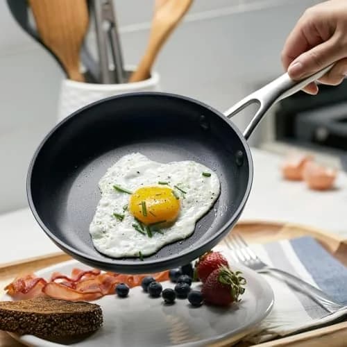 KitchenAid Hard Anodized Induction Nonstick Frying Pan Set With Lid, 8 & 10 Inch Skillets, 2.27 kg (5 lb) | Durable, Even Heating, Dishwasher & Oven Safe thumbnail 6