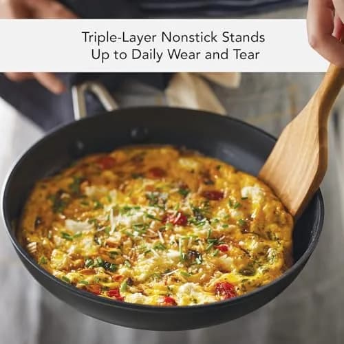 KitchenAid Hard Anodized Induction Nonstick Frying Pan Set With Lid, 8 & 10 Inch Skillets, 2.27 kg (5 lb) | Durable, Even Heating, Dishwasher & Oven Safe thumbnail 3