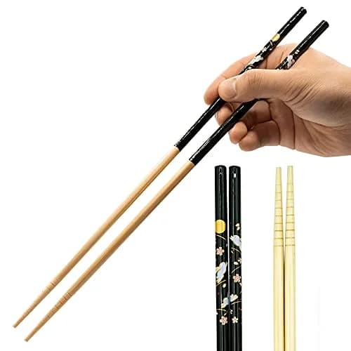 Tanaka Hashi Long Japanese Cooking Chopsticks 33 cm (13 inch) | Anti-Slip Tip for Frying & Serving thumbnail 1