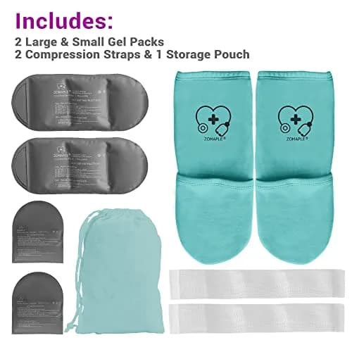 Zomaple Cold Therapy Socks with Gel Packs for Neuropathy & Hot Feet Comfort, Large (2-Pack) thumbnail 4