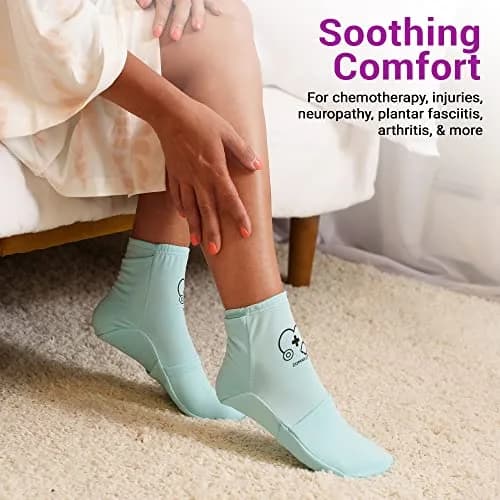 Zomaple Cold Therapy Socks with Gel Packs for Neuropathy & Hot Feet Comfort, Large (2-Pack) thumbnail 2