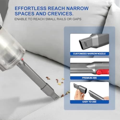 LANMU Crevice Tool Vacuum Attachment for Dyson V15-V7, Gen5 Outsize | Narrow Nozzle Replacement for Hard-to-Reach Spaces thumbnail 2