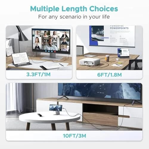 Warrky USB C to HDMI Cable 1m (3.3ft) 4K@60Hz HDR | High-Speed Data Transmission for Laptops and Phones thumbnail 9