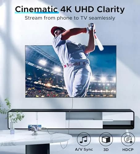 Warrky USB C to HDMI Cable 10FT (3.05m) | 4K@60Hz High-Speed HDR Cord thumbnail 2