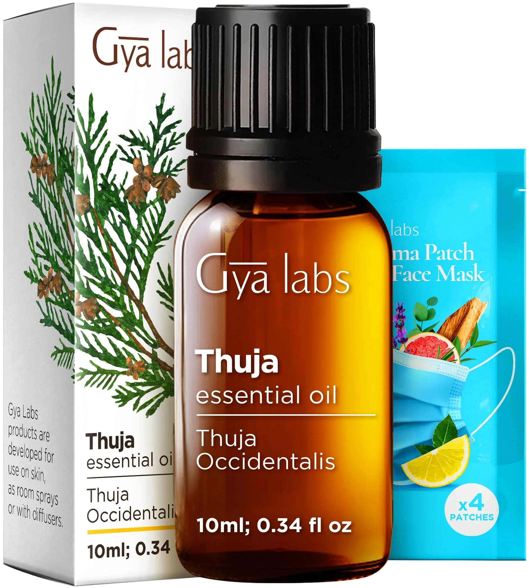Gya Labs Thuja Essential Oil 10ml (0.34 Fl Oz) | USA Imported for Hair, Skin & Candle Making - main product image
