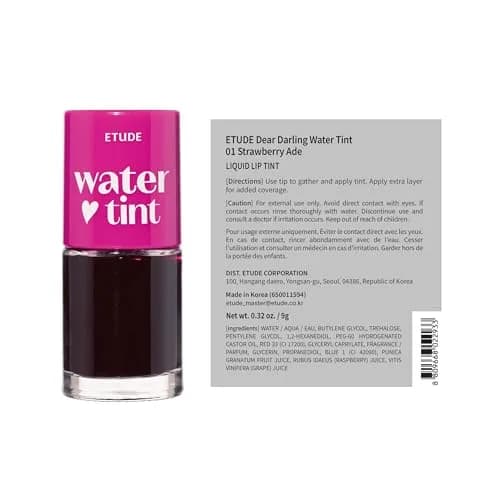 ETUDE Dear Darling Water Tint Lip and Cheek Stain, Strawberry Ade, 9g | Smudge-Proof & Long-Lasting Lip & Cheek Color thumbnail 9