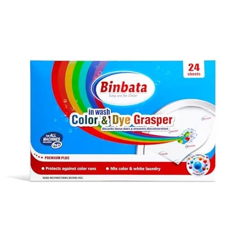 Binbata Color Grasper Laundry Sheets 24 Count | Prevents Dye Bleeding & Discoloration thumbnail 1
