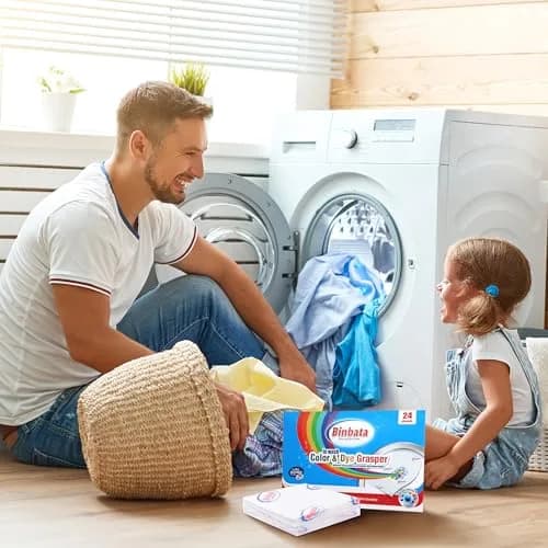 Binbata Color Grasper Laundry Sheets 24 Count | Prevents Dye Bleeding & Discoloration thumbnail 7