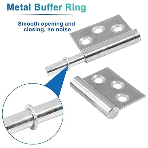 Bonsicoky 3 Inch Lift Off Hinges, 4Pcs | 73mm (2.87") Stainless Steel Detachable Door Hinges thumbnail 3