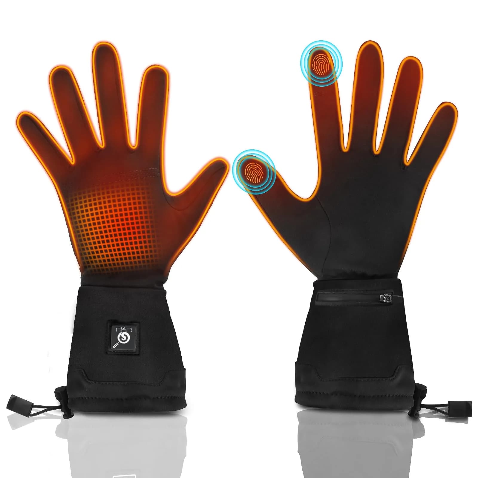 Taileluo Heated Glove Liners for Women Men XL/XXL | Rechargeable Touchscreen Winter Gloves
