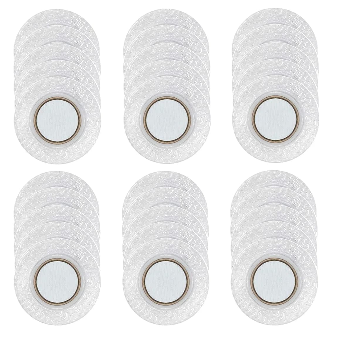 Hidden Sew Magnetic Snaps, 30 Pairs Round PVC Invisible Purse Closures, 1 Inch (2.5cm) Diameter | Strong Magnets for Crafts & Clothing