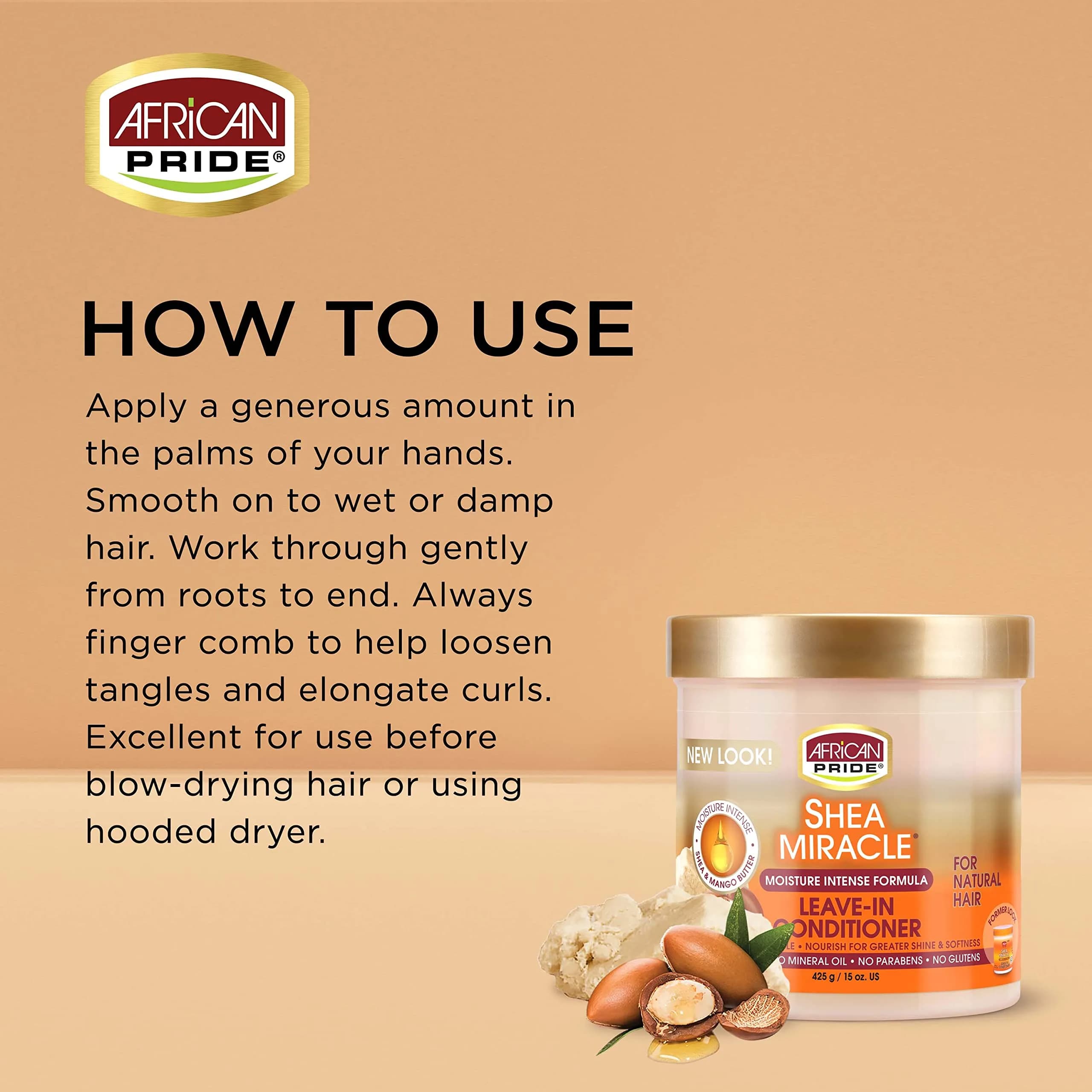 African Pride Shea Miracle Leave In Conditioner 45ml (15 Fl Oz) 3-Pack | Smooths Curls, Coils & Waves - view 2