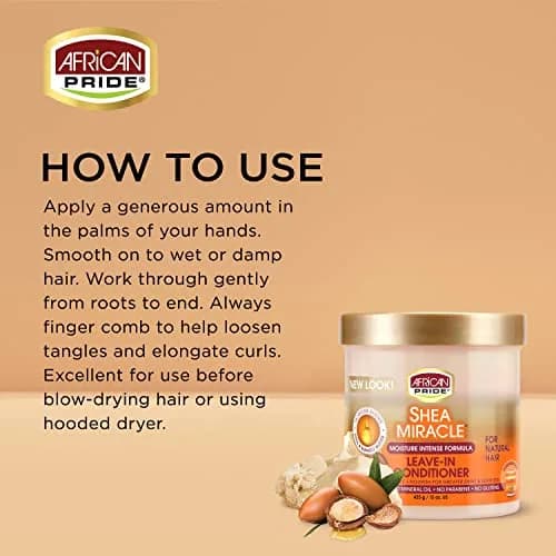 African Pride Shea Miracle Leave In Conditioner 45ml (15 Fl Oz) 3-Pack | Smooths Curls, Coils & Waves thumbnail 2