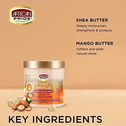 African Pride Shea Miracle Leave In Conditioner 45ml (15 Fl Oz) 3-Pack | Smooths Curls, Coils & Waves thumbnail 3