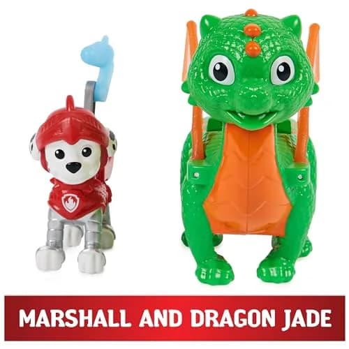 Paw Patrol Rescue Knights Marshall and Dragon Jade Action Figures Set | Ages 3+ thumbnail 4