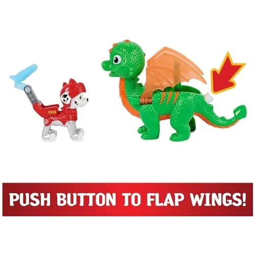 Paw Patrol Rescue Knights Marshall and Dragon Jade Action Figures Set | Ages 3+ thumbnail 5