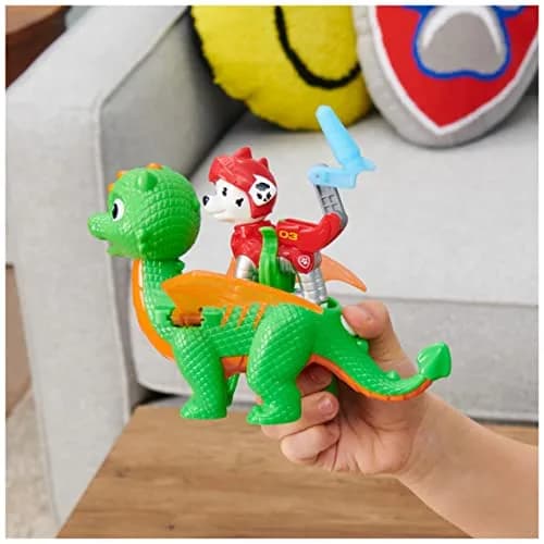 Paw Patrol Rescue Knights Marshall and Dragon Jade Action Figures Set | Ages 3+ thumbnail 6